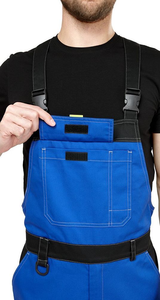 Костюм мужской рабочий летний Гудзон NEW с пк василек-черный